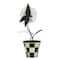 10.75" Hearts Playing Card Flytrap in Checkered Pot Tabletop Décor by Ashland®
